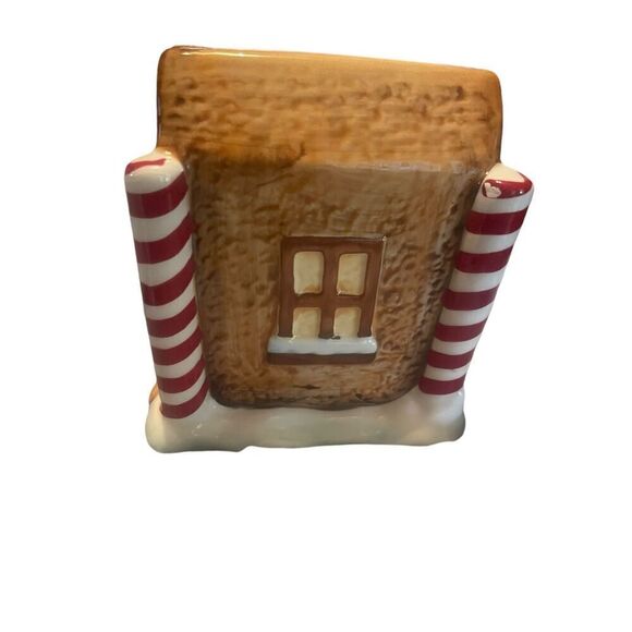 Sleigh Bell Bistro Home Decor Multicolor Ceramic Gingerbread House Container - Picture 5 of 14